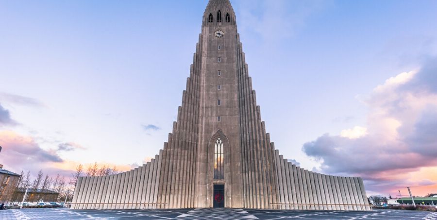 Visit Hallgrímskirkja to get views over Reykjavik