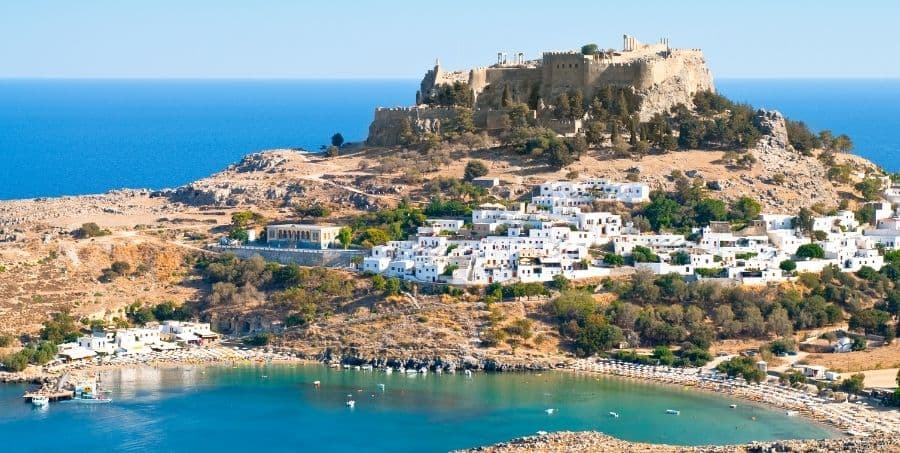 See Acropolis of Lindos on Rhodes holiday